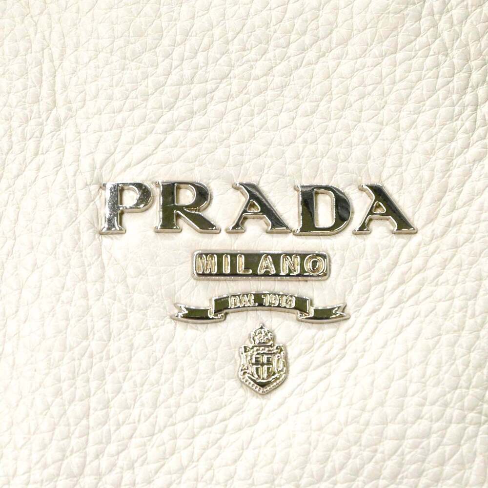 PRADA White Leather Shoulder Bag - Picture 12 of 16